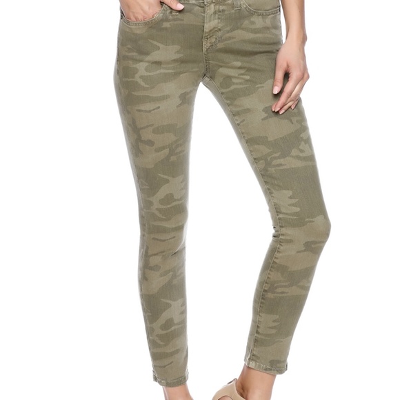 Current/Elliott Denim - Current Elliot The Stiletto Army Camo Cropped Pant
